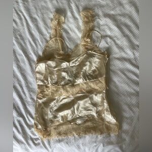 IROO Silk Cream Lace Slip